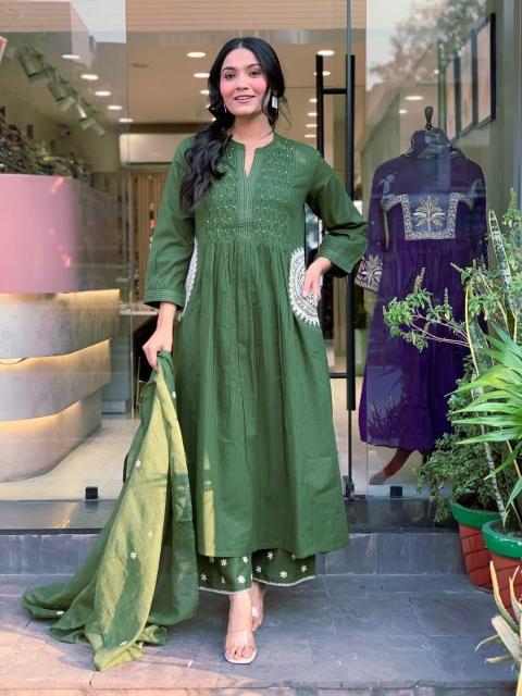 Jaipuri 3pcs cotton kurtis wholesaler in nagpur